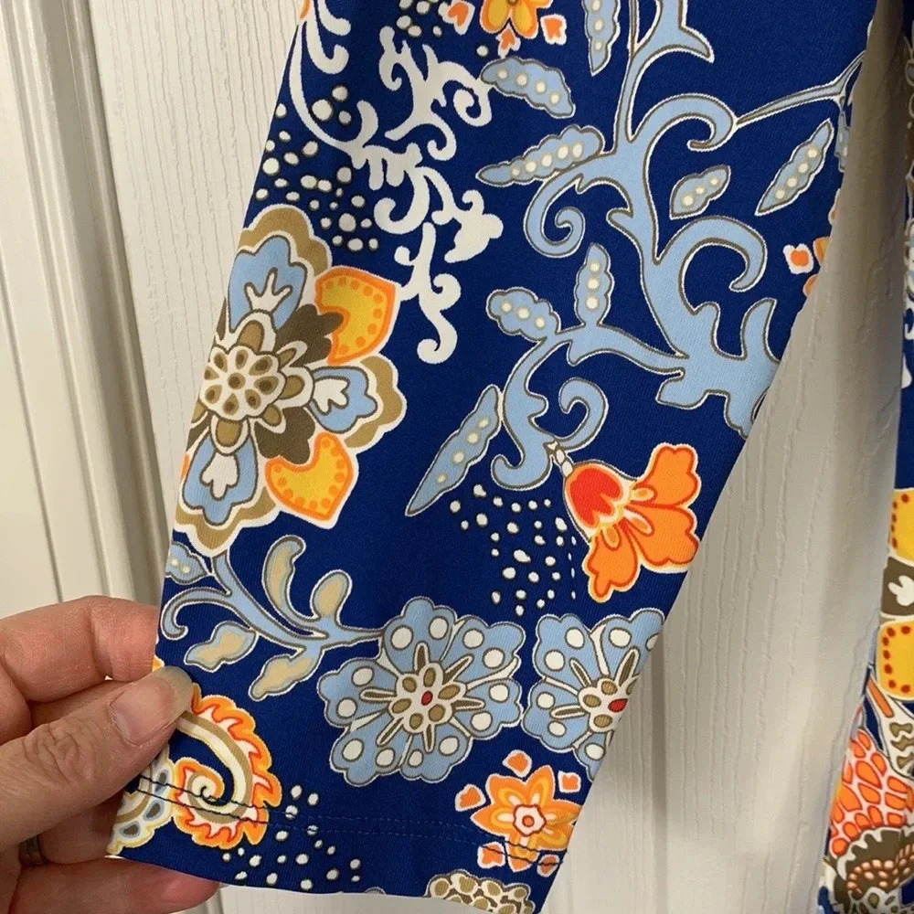 J. McLaughlin Navy Blue Floral Print Dress - Picture 6 of 8